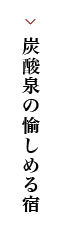 炭酸泉の愉しめる宿