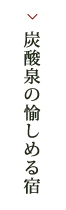 炭酸泉の愉しめる宿